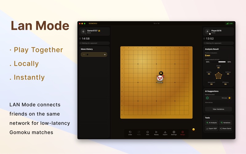 Gomoku AI Edu iPhone screenshot