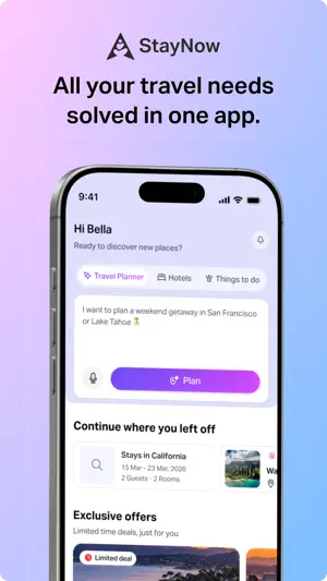 StayNow: Plan & Book Trips screenshot 1