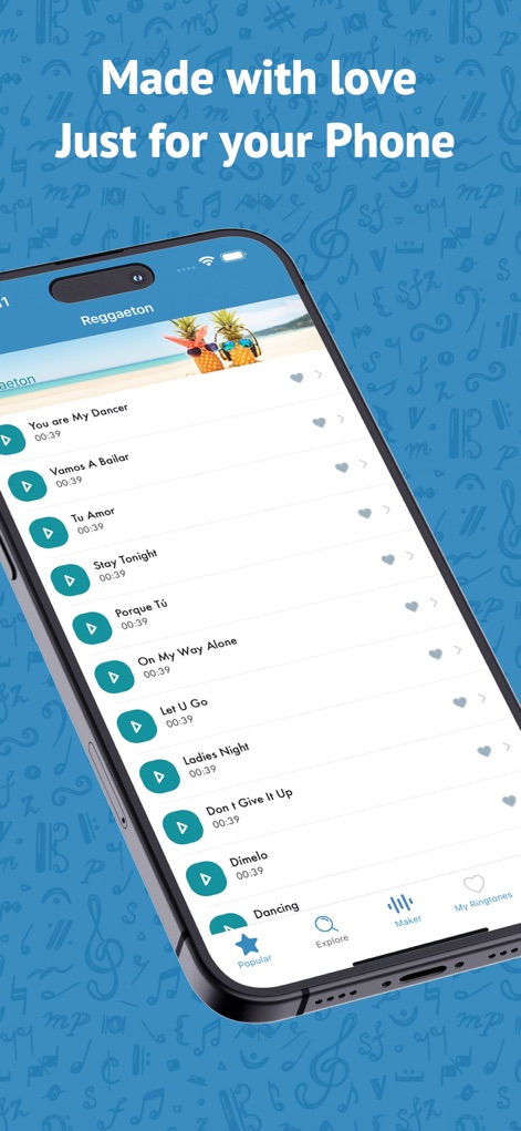 Best Ringtones 2026 for iPhone - Hier wird die Reggaeton-Kategorie präsentiert, welche eine Vielzahl von Tönen für Liebhaber des Genres bereithält, komplett mit intuitiver Abspielsteuerung zum Vorhören.