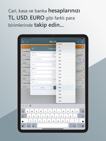 Oklif Hesap Takip Sistemi iPad screenshot