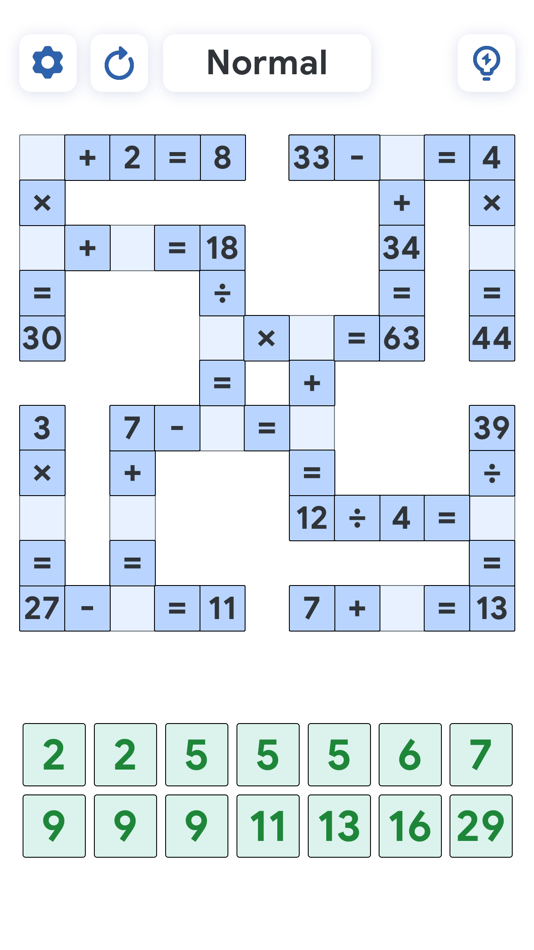 #5. Crossmath Games - Math Puzzle (iOS) 由: Longwind Studio