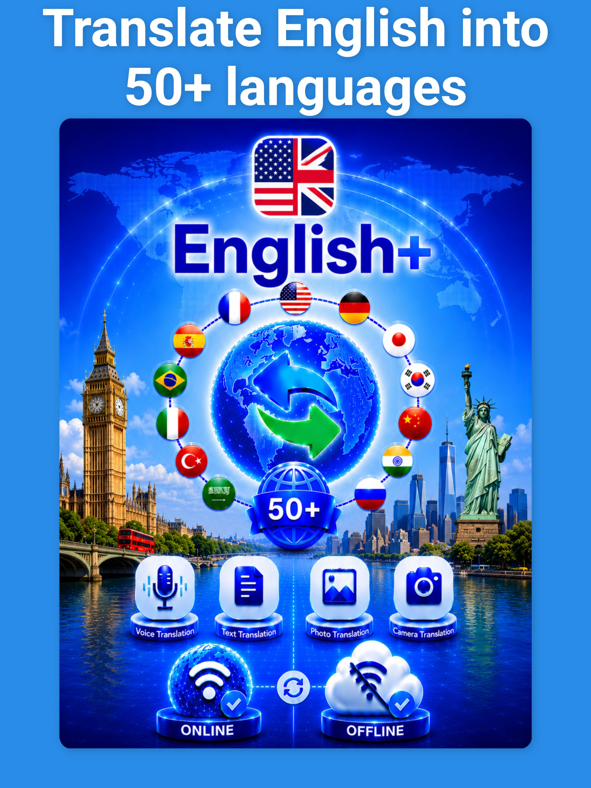 English : Voice Translator 50+ screenshot 8