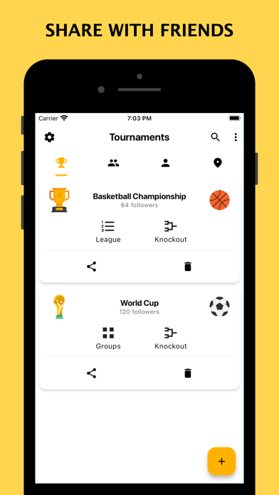 Winner - Tournament Maker App Screenshot