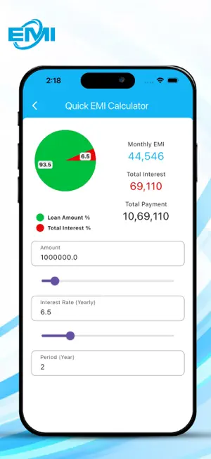 Easy EMI Calculator. screenshot 3