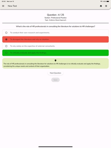Human Resources Knowledge Test iPad screenshot