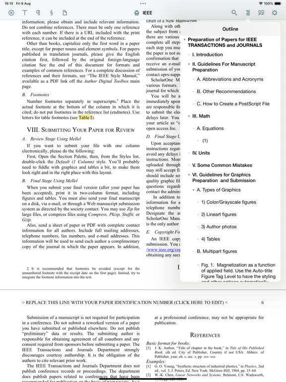Mellel Mobile iPad screenshot 2 - Productivity app