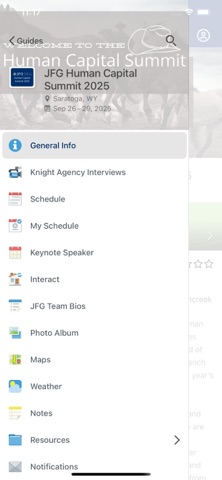 JFG Family Office Events screenshot