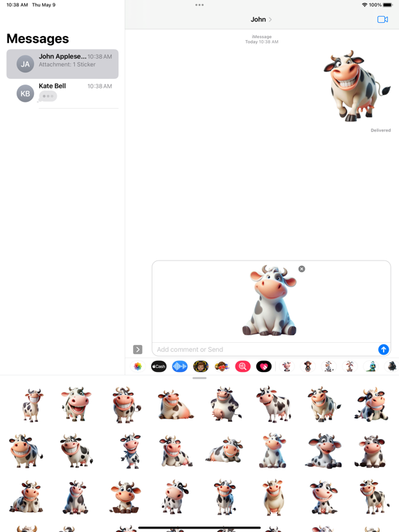 Screenshot #5 pour Happy Cow Stickers