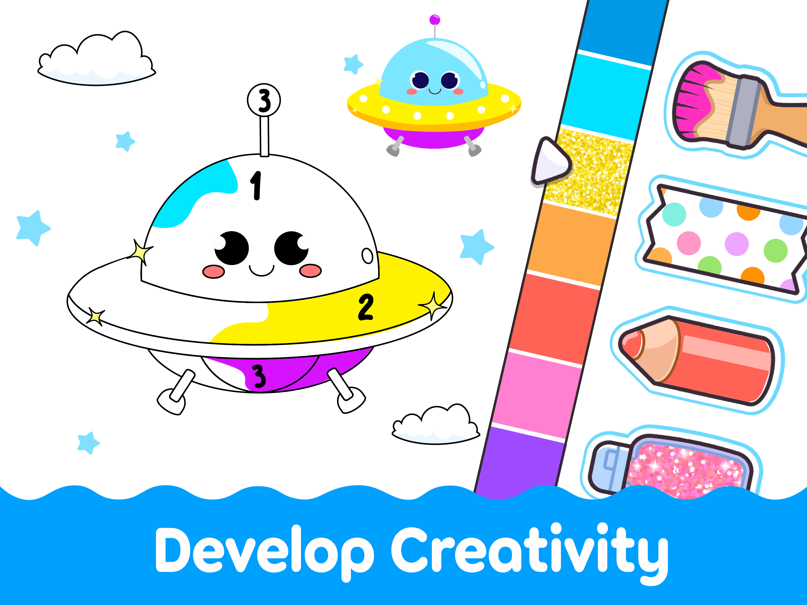 Glitter Coloring book for Kids screenshot 7