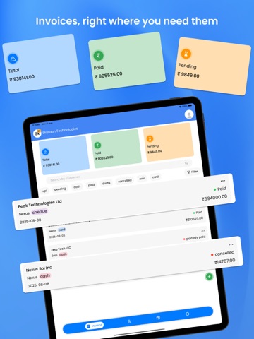 Invoice & Quotation Maker iPad screenshot