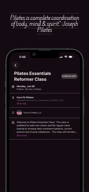 Core Fit Pilates LLC screenshot 1