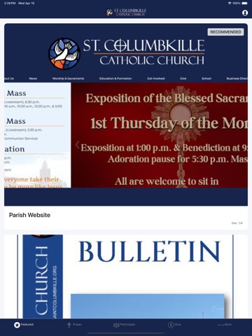 St. Columbkille Papillion iPad screenshot