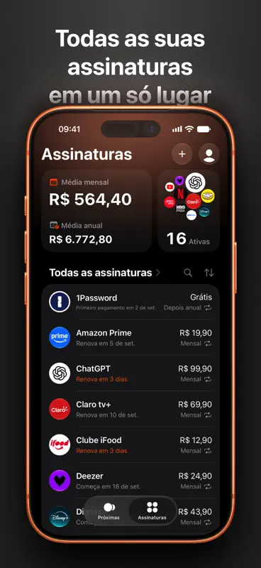 Subo: Assinaturas e Gastos screenshot 2 of 7