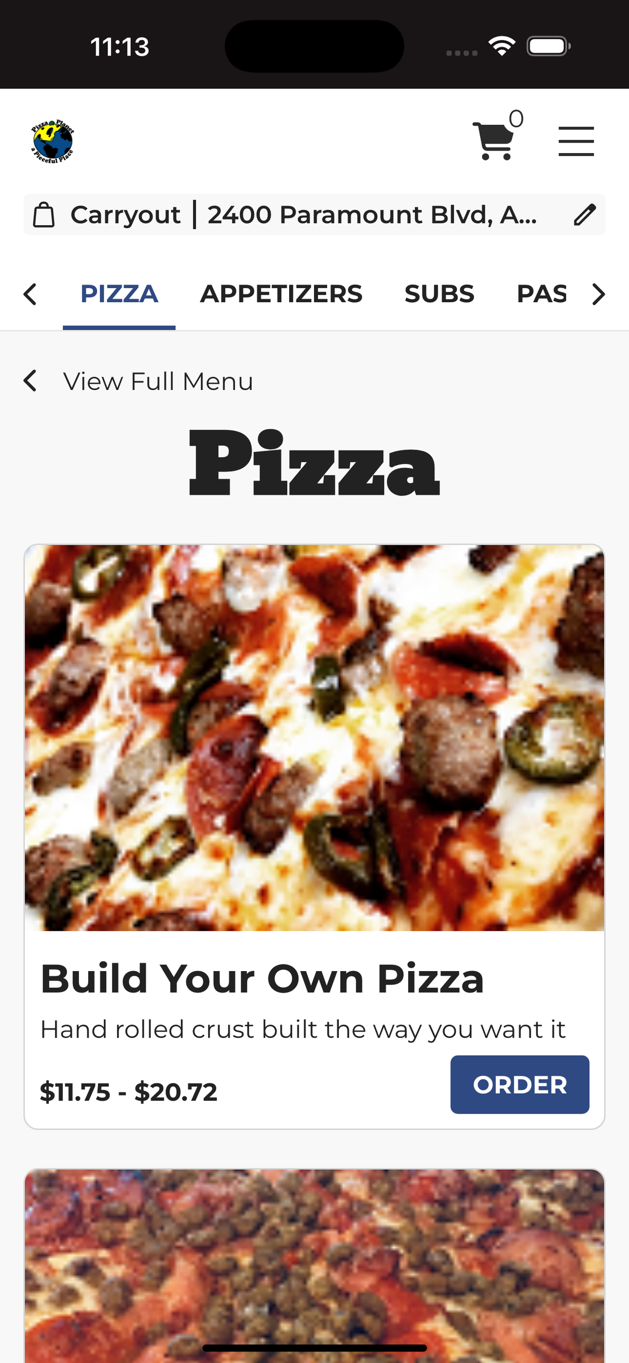 Pizza Planet App