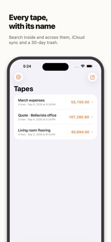 Tape Calculator with Notes Screenshot 6 of 8
