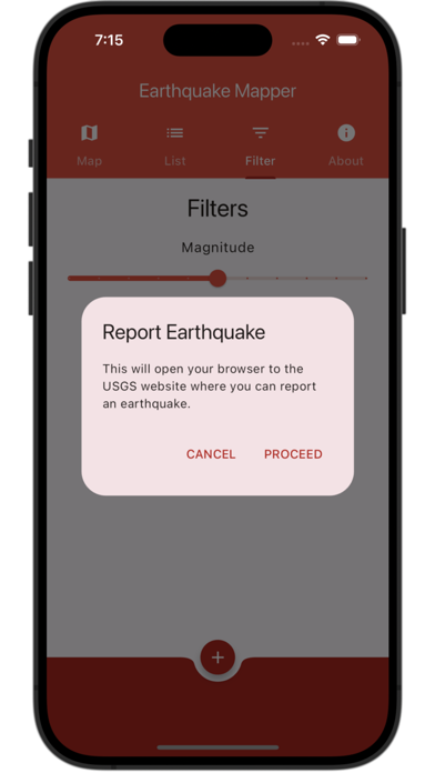 Earthquake Mapper Screenshot