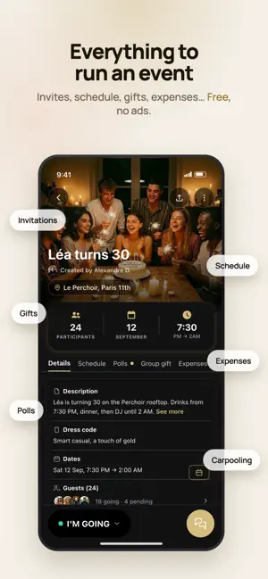 Orgaa : Invites & Group Gifts screenshot 1