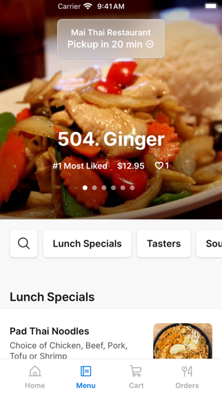 Mai Thai Cuisine iPhone screenshot 2 - Food & Drink app