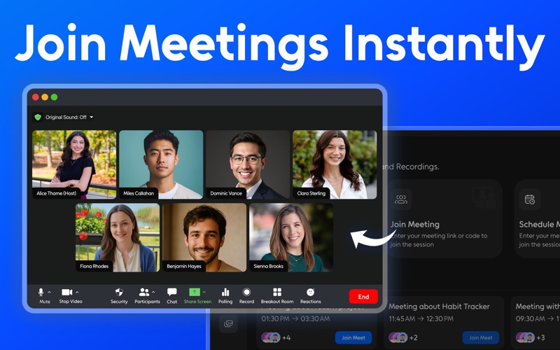 Join Online Team Meetings App iPhone screenshot