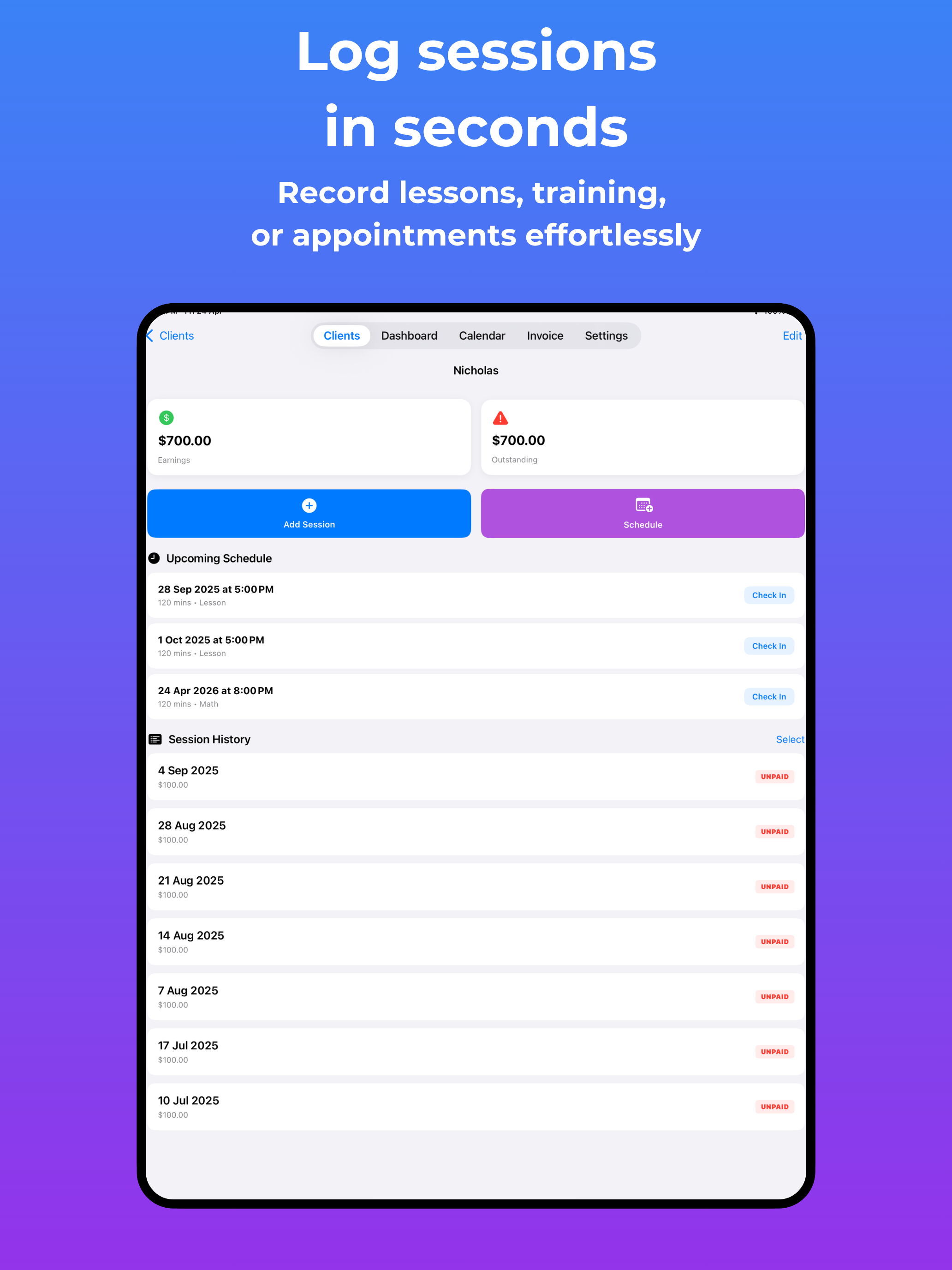 SessionFlow: Tutor Tracker screenshot 12