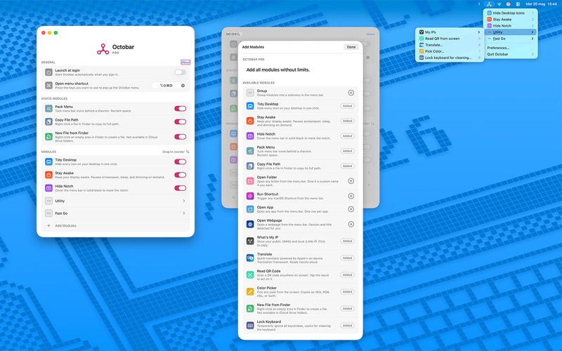 Octobar screenshot