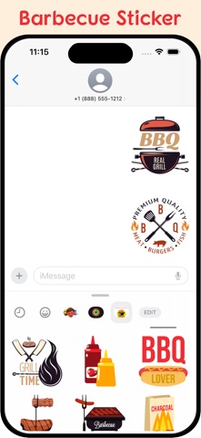 Barbecue Emojis iPhone screenshot