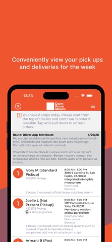 DormRoomMovers - Mover App Screenshot 1 of 4