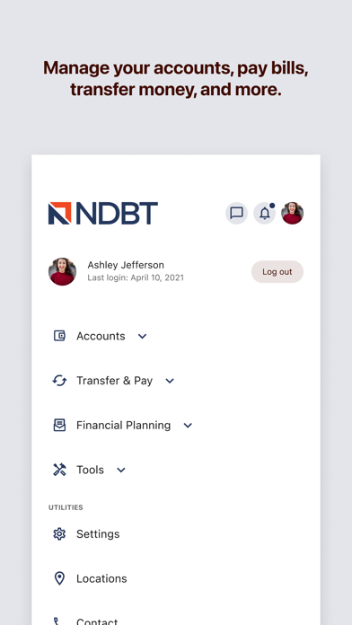 NDBT Mobile Banking iPhone screenshot 4 - Finance app