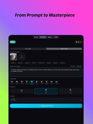 Imgus: Generate AI Photo & Art iPad screenshot