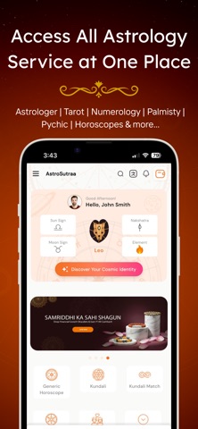 AstroSutraa: Astrology & AI iPhone screenshot