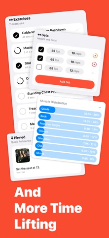 Fitera - Gym Workout Tracker iPhone screenshot
