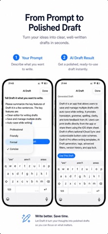 Draft-it iPhone screenshot