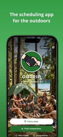 OUTRIP Outdoor Trip Scheduler iPhone screenshot