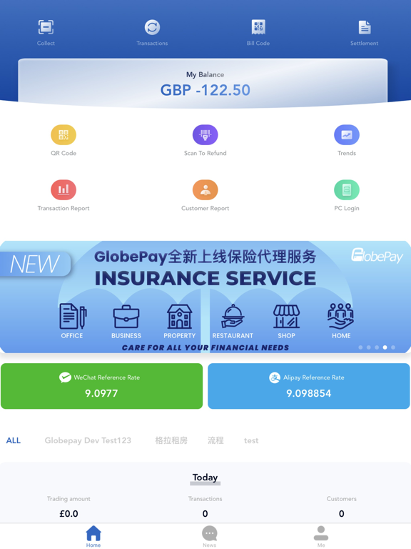 GlobePay iPad screenshot 3 - Business app