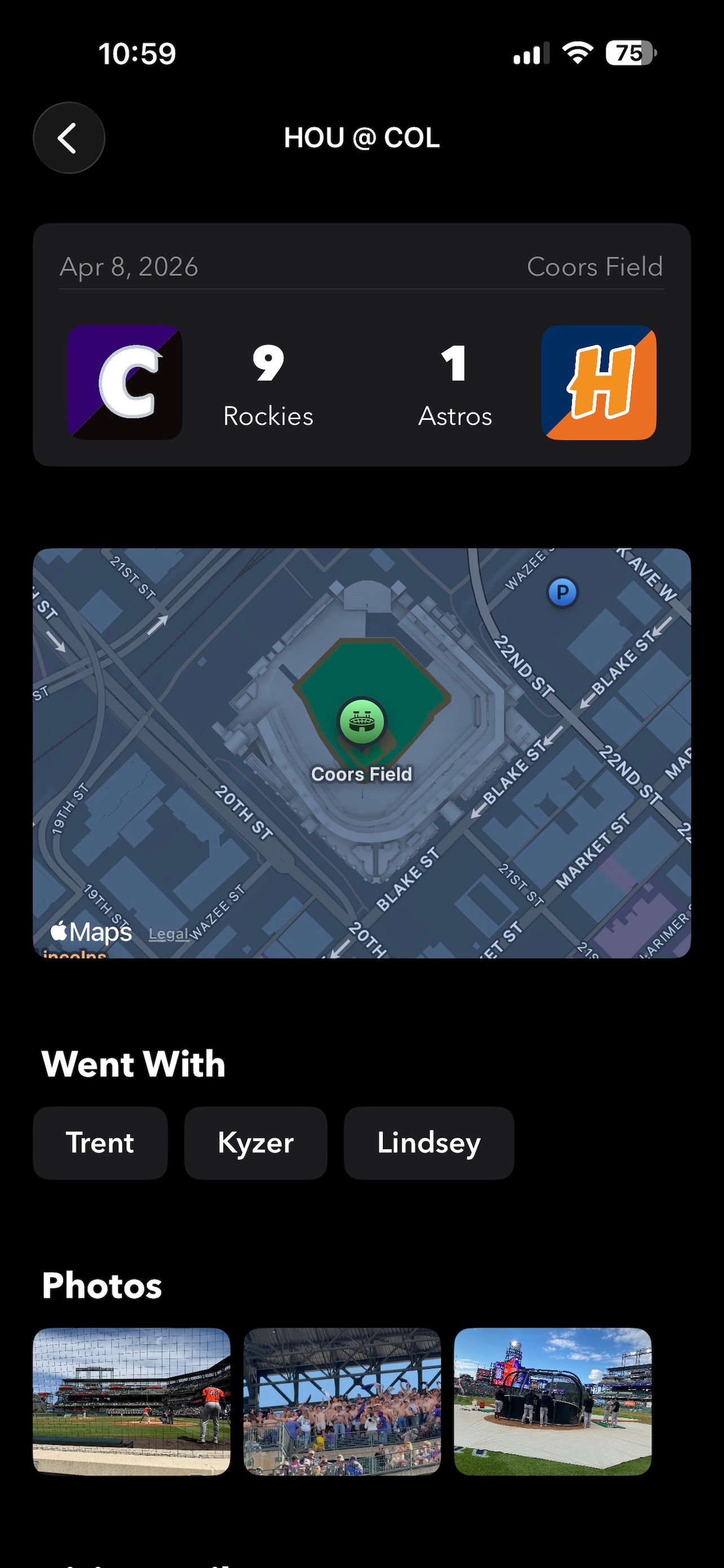 Ballgame: Stadium Tracker screenshot 2