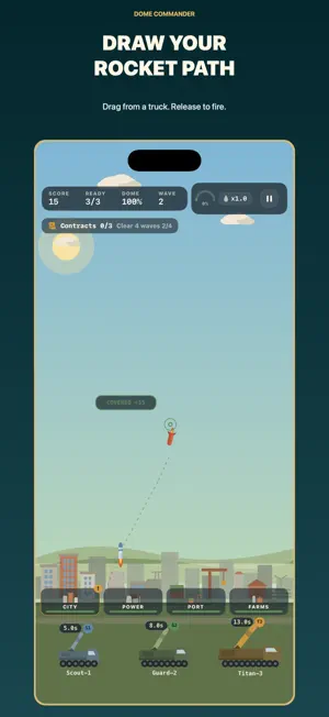 Dome Commander: Rocket Defense screenshot 1