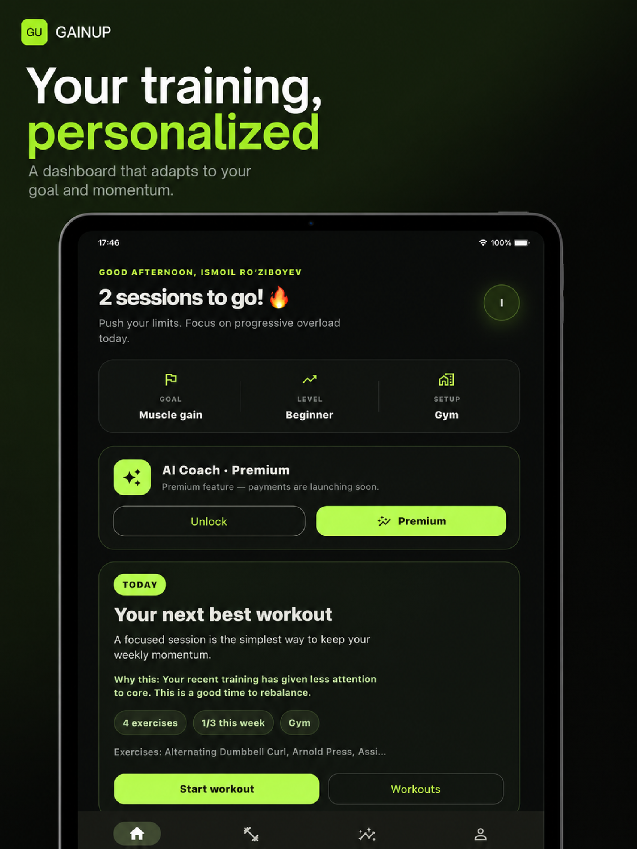 GainUp: Workout Tracker screenshot 7