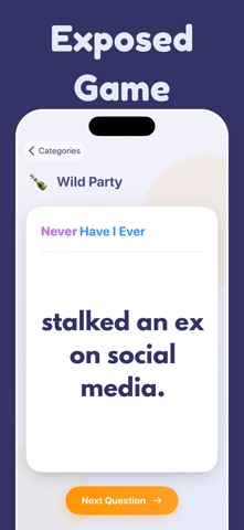 I Have Never - Fun Group Game iPhone screenshot