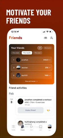 GYMRAT: Fitness Log & Partner screenshot