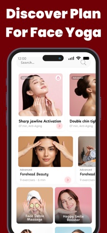 Face Exercises & Face Yoga iPhone screenshot