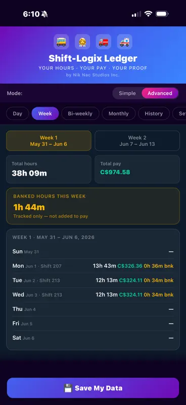Shift-Logix Ledger screenshot 2 of 6