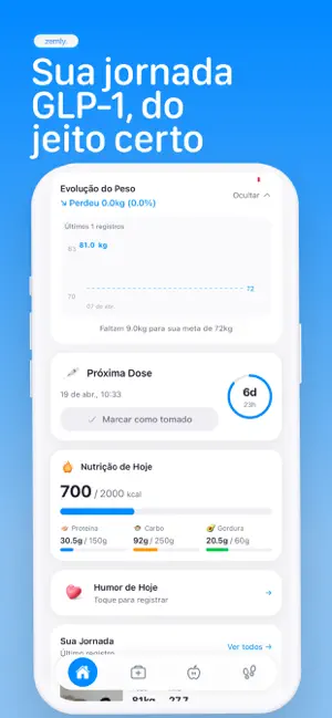 Zemly : The Best GLP-1 Tracker screenshot 1