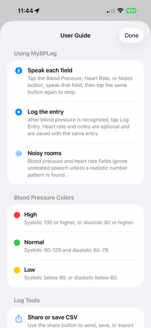 MyBPLog screenshot 4