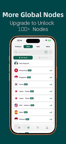 SingLinkVPN iPhone screenshot