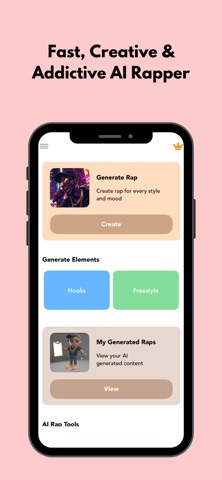 Rap Lyrics Generator:Lyric App iPhone screenshot