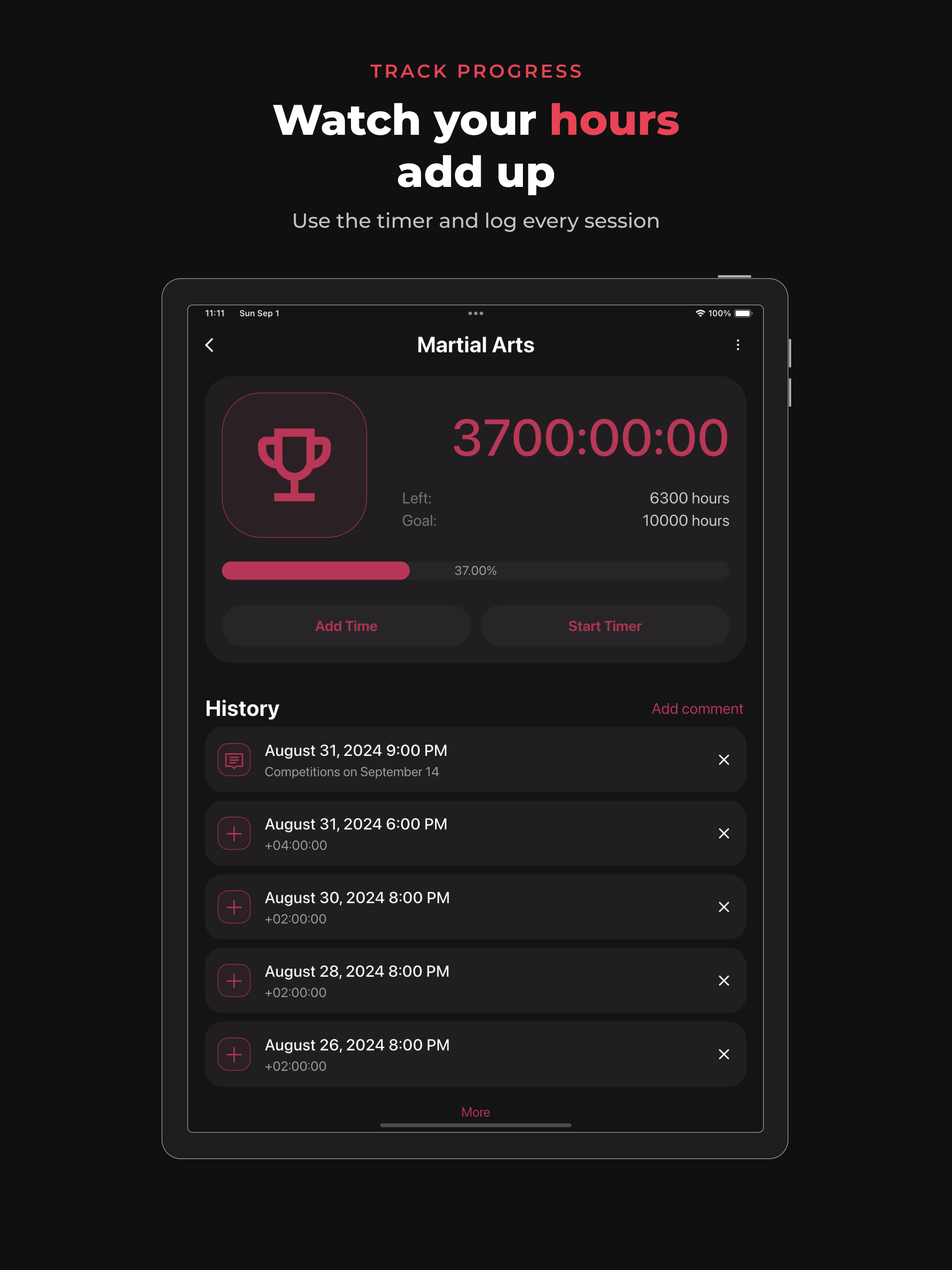 10000 Hours: Skill Tracker screenshot 7