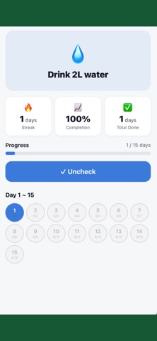 Build the habit screenshot