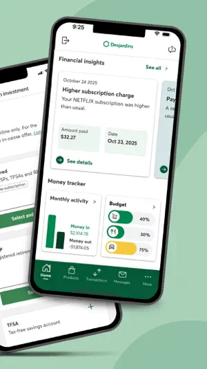 Desjardins mobile services screenshot 2