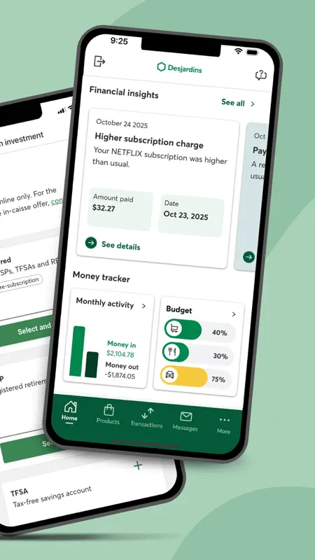 Desjardins mobile services screenshot 2 of 9