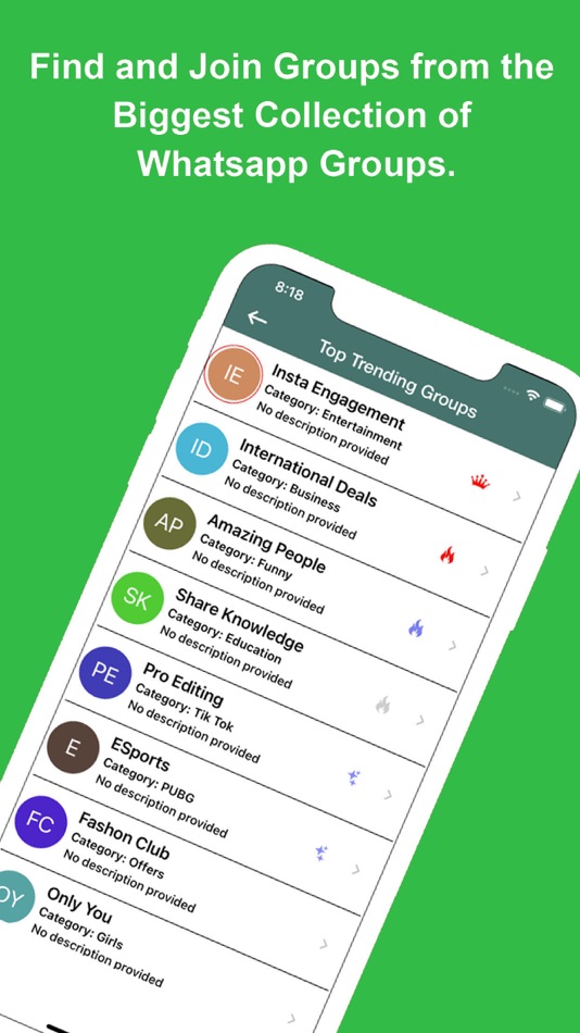 #1. Active groups for WhatsApp (iOS) 由: Aatazaz Javed